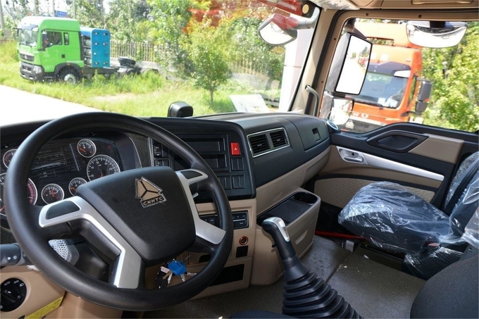 HOWO Tractor Truck National VI Emission Standard Single Axle 350HP Diesel With Deflector