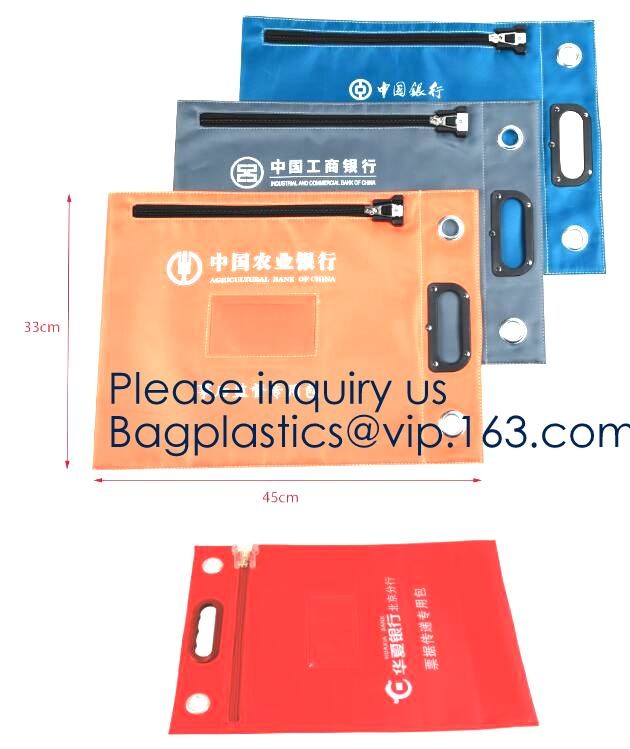 Custom Multi Function Waterproof Nylon Security Night Deposit Bags Zipper Locking Bank Bag For Cash Money, bageasae