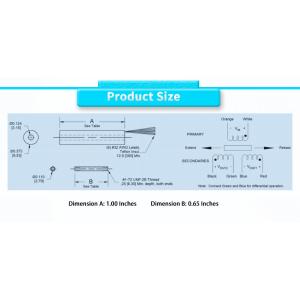 OEM Support UNIVO AC Range 2.5mm Displacement Sensor for High Temperature