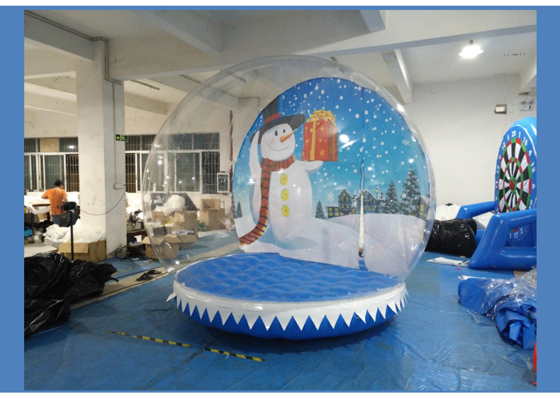3m Inflatable Human Size Snow Globe For Promotion Fire Retardant
