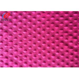 Embossed 100% Polyester Soft Velboa / Minky Dot Minky Plush Fabric