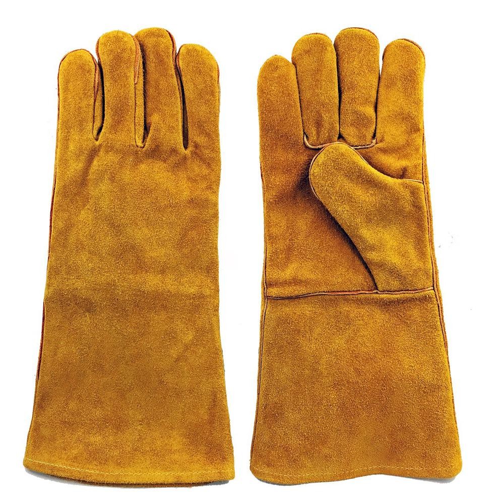 Welding Gloves Wear-Resistant And Heat-Insulating Extended Leather Welder Labor Insurance Gloves