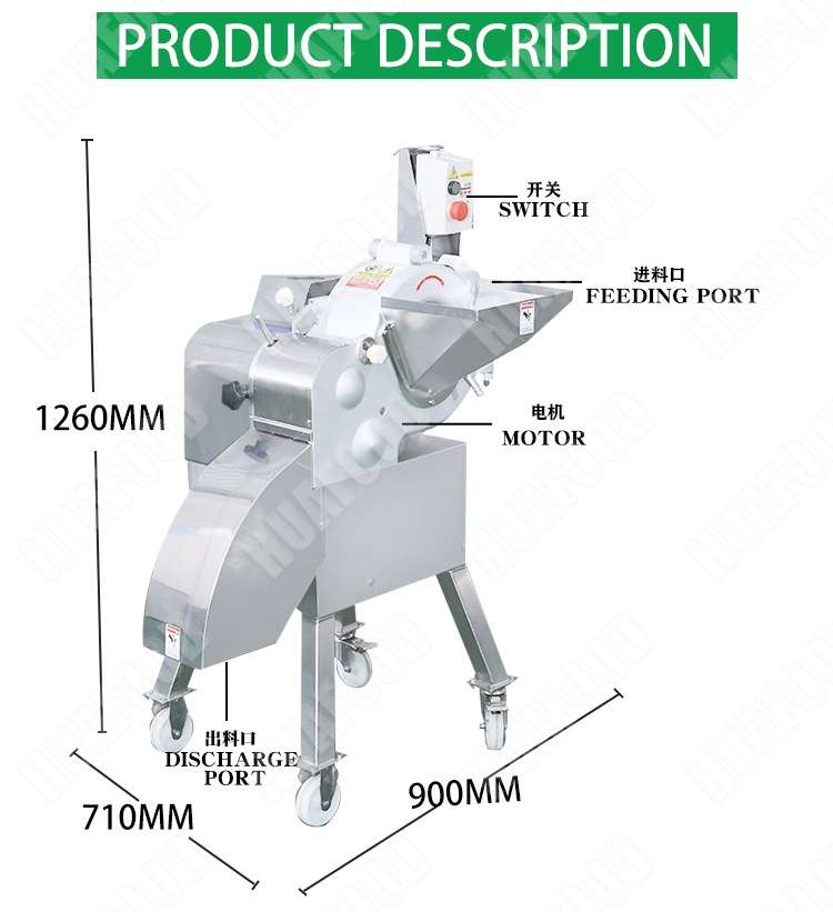 Industrial pineapple dicing and kiwi cubing machine / Commercial carrot cuber machine cube vegetable cutting machine for sale