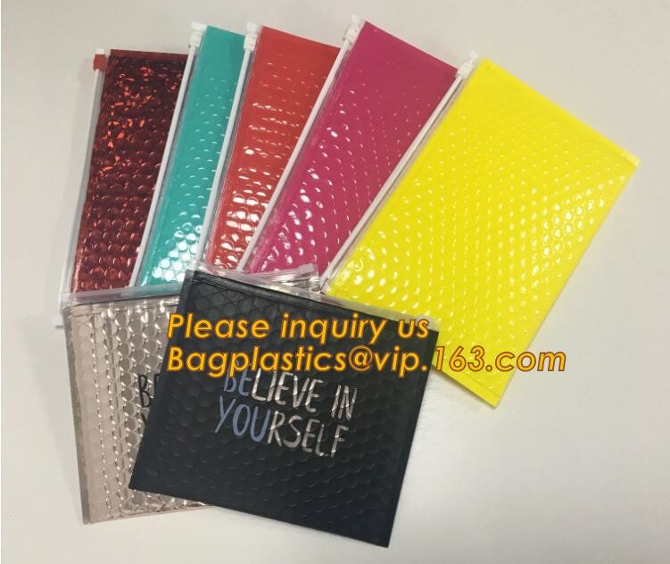 Custom Bubble Zip lockkk Packaging Bag Slider Padded Bag,Anti Shock Plastic PE Material Mailer Zip Lock Padded Bag /Slider
