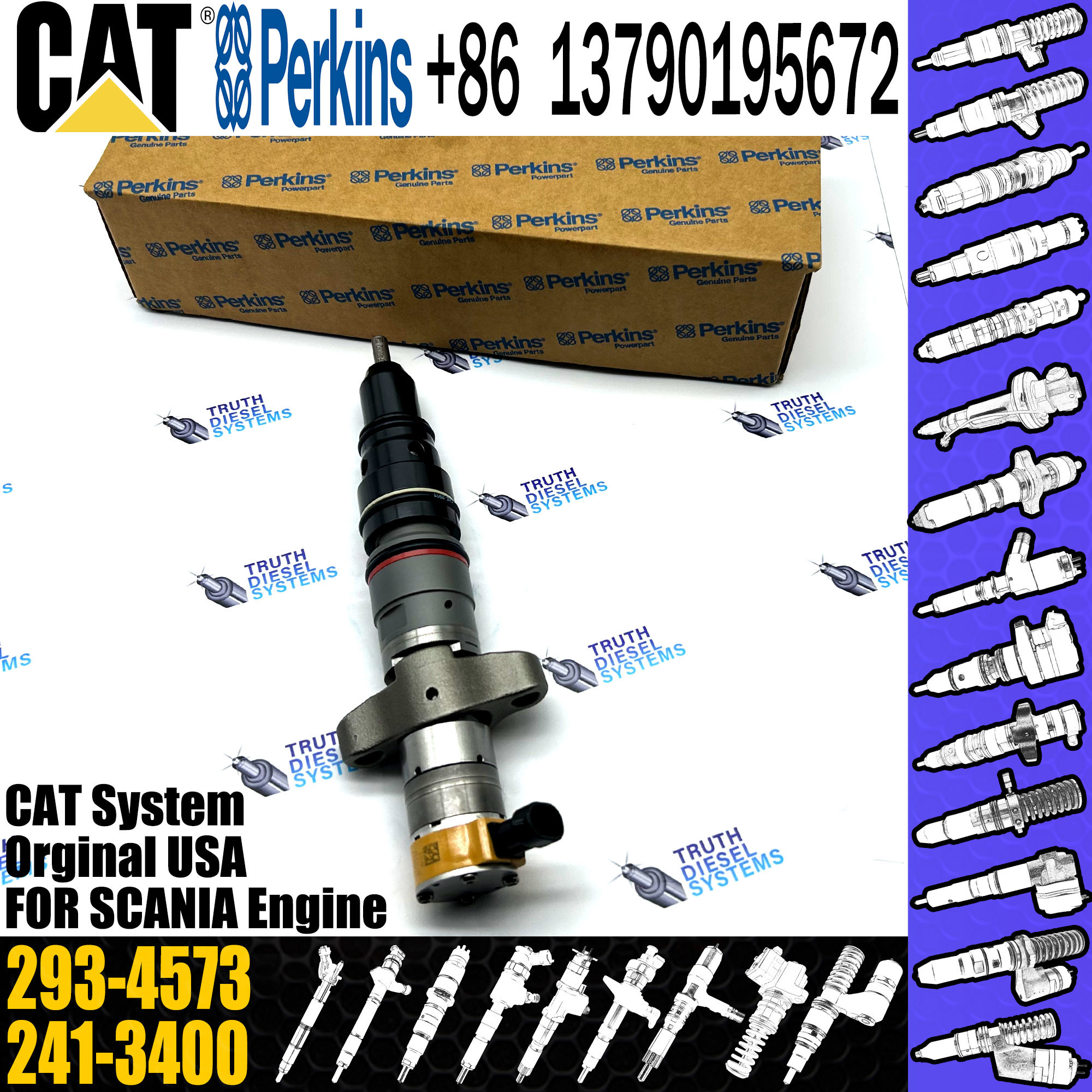 Fuel Diesel Injector 293-4573 267-9717 267-9710 267-3360 254-4340 254-4339 254-4330 169-8598 For CAT