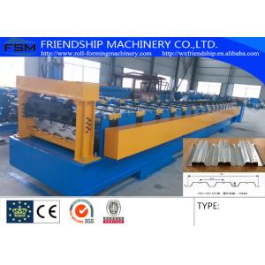 China 1.0-2.0MM Thickness Galvanized Steel Metal  Floor Deck Panel  Roll Forming Machine With 19 Forming Stations on sale