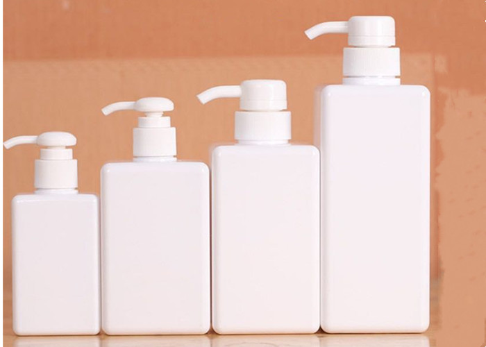 Clear Brown and Green 250 450 650ml Empty PET Packaging square Plastic Shampoo Bottle for Liquid and Lotion