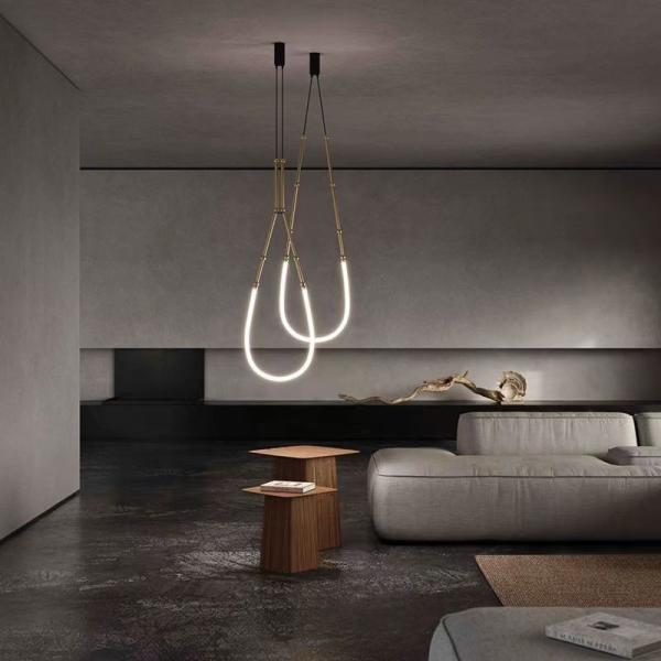Luxury Chandelier Living Room Hall Restaurant Lamps Villa Staircase Pendant