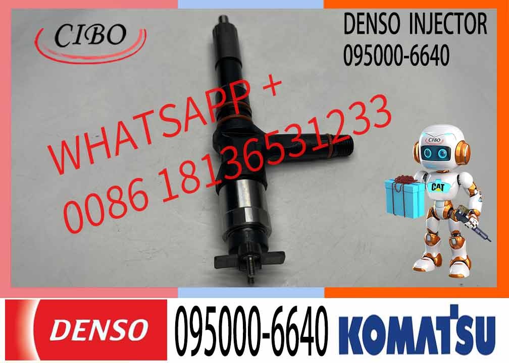 High Quality Diesel Fuel Injector 095000-6640 Common Rail Injection Nozzle 6251-11-3200 For KOMATSU SAA6D125E-5