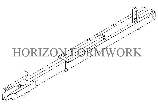 Steel Square Tube Climbing Formwork System , Trailing Level Shaft Platform Painted