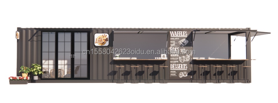 Shop 20ft 40ft Container Store Expansion Booth Design Your Own Outdoor Coffee Shop with Aluminum Alloy Windows