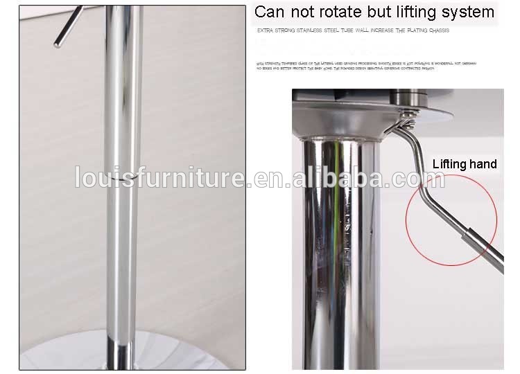 Stainless Steel Base Dining Room Tables With Round Glass Desktop