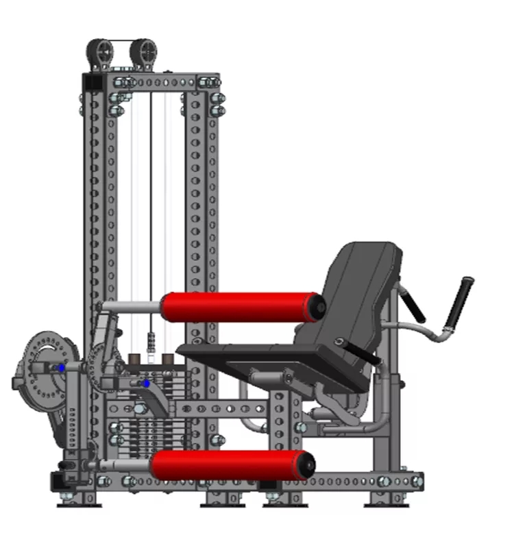 Gym Equipment Dual Function Quads Calf Workout Seated Leg Curl Extension
