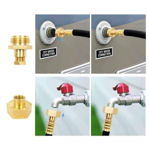 1/4'' RV Winterizing Brass Tee Fitting Round Head Code