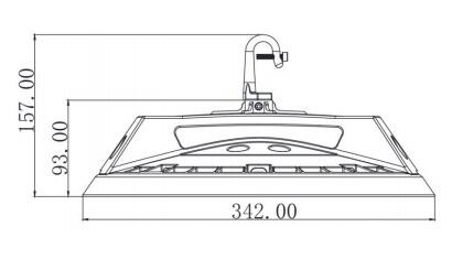 Black Housing High Lumen Led Shop Lights , 150W Commercial Warehouse Led Lighting
