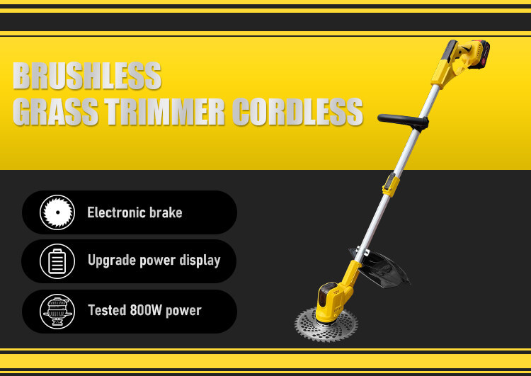 Mini Portable Battery Operated Folding Lawn Mower Garden Grass Cutting Machine Trimmer