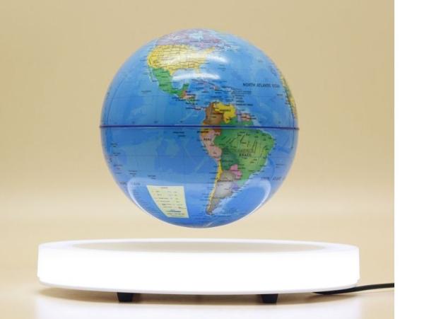 colorful led magnetic floating rotating globe ,levitation 6inch globe lamp gift