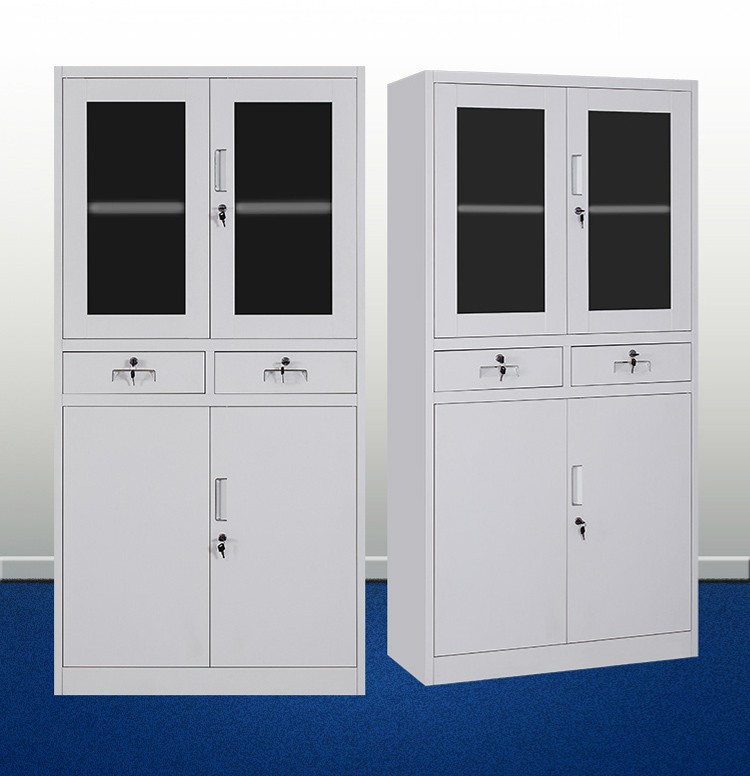 Glass Door 0.160 CBM 45kgs Capacity Metal Filing Cupboard