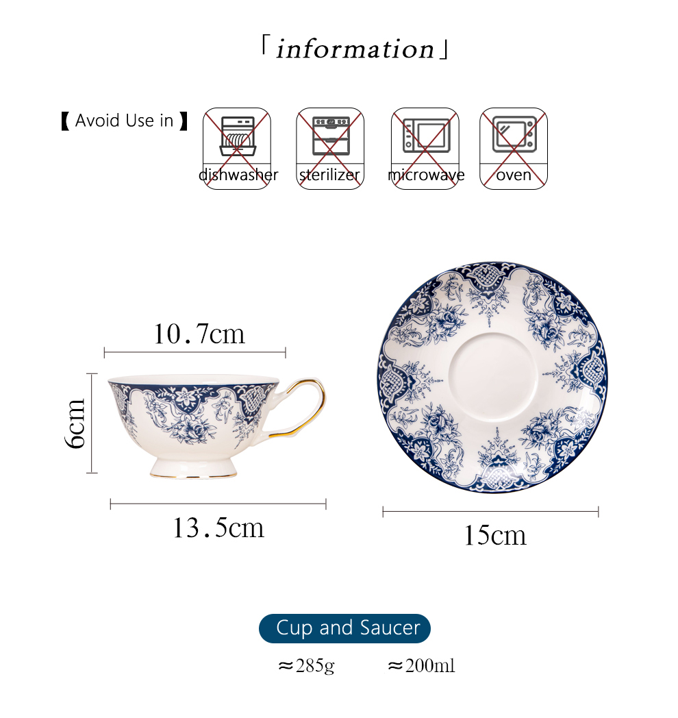 Vintage Design Style 200ml Ceramic Coffee Mug And Saucer Set For Luxury Christmas Gift