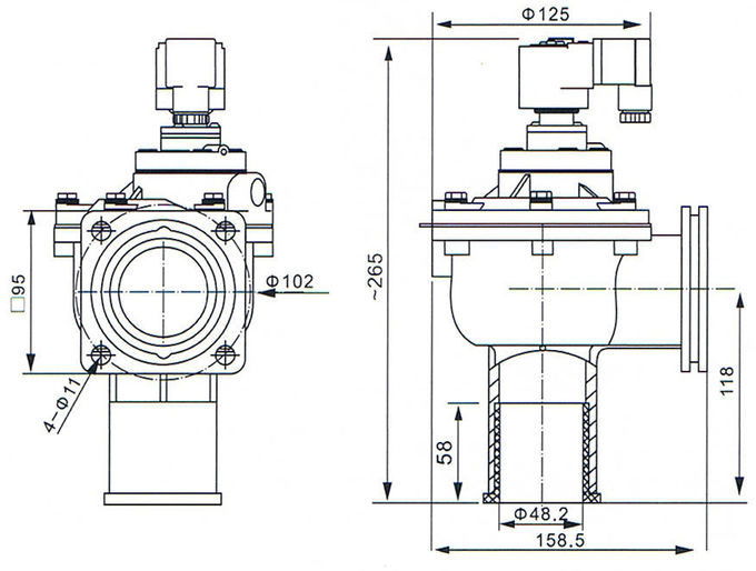 CA45FS Goyen Type FS Series Flanged Pulse Jet Valve For Dust Removal 1