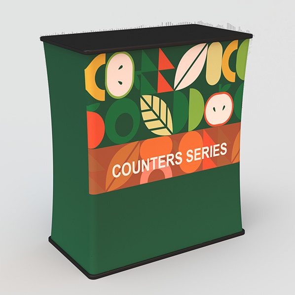160g 230g Portable Front Tension Fabric Pop Up Shop Counter For Expo