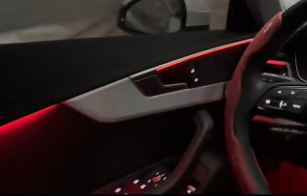 Ambient lights RGB Perfect central control+Four doors (radium carving)for Audi