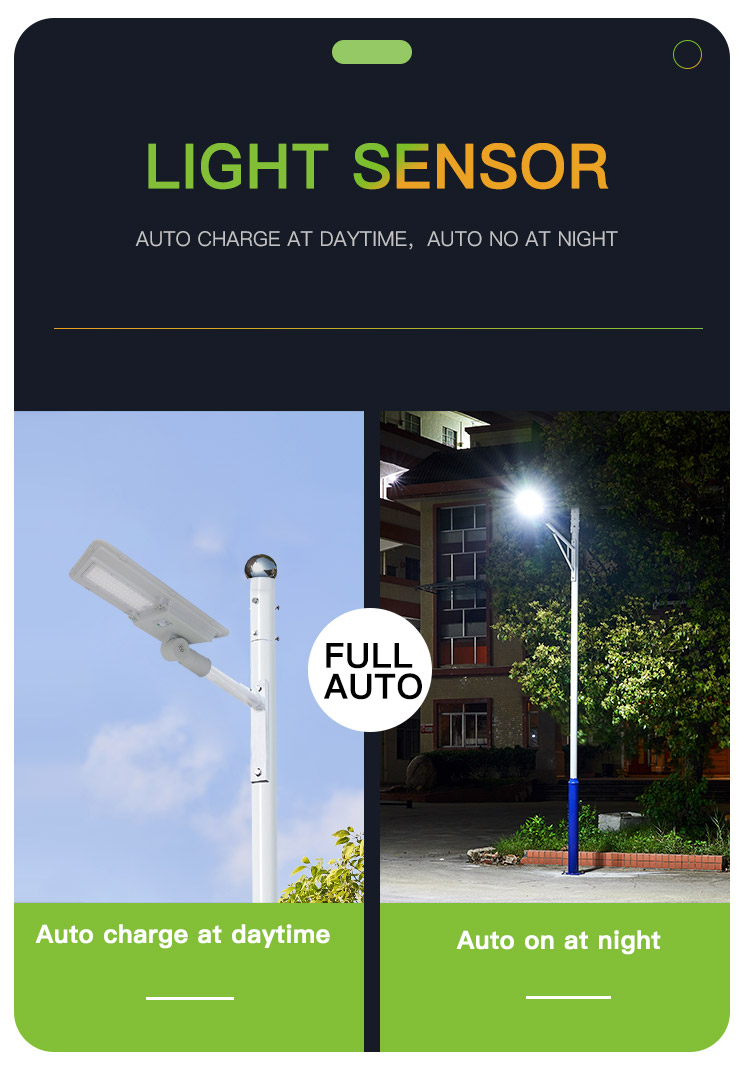All In One 100W 200W Solar Sensor Street Lamp Outdoor Road Lights With Remote Control