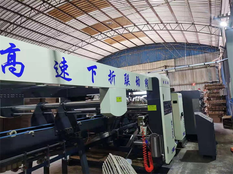 Hang Plate Corrugated Flexo Printing Machine With Slotter Cardboard Folder Gluer Machine