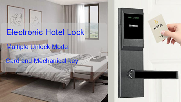 AA Alkaline Key Card Door Locks Handle DSR 217 Free Management Software