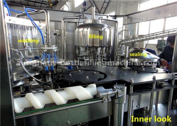 Litchi / Soymilk Juice Bottle Filling Machine Electric Driven Bottle Diameter 40