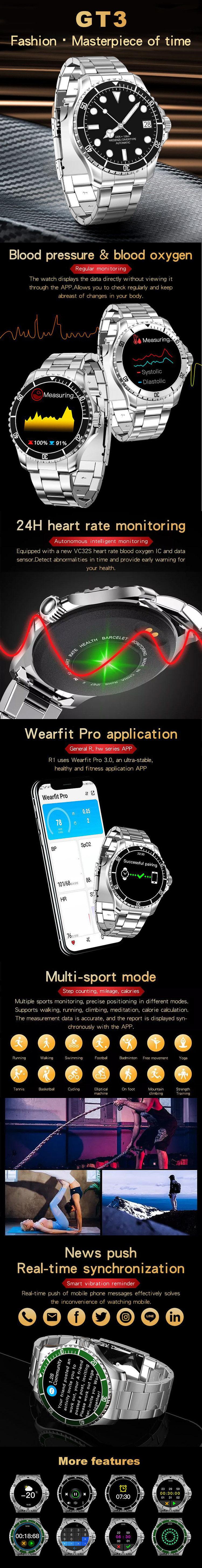 OM6621-PG Smart Women Fitness Watches With Blood Pressure 1.32inch 360*360