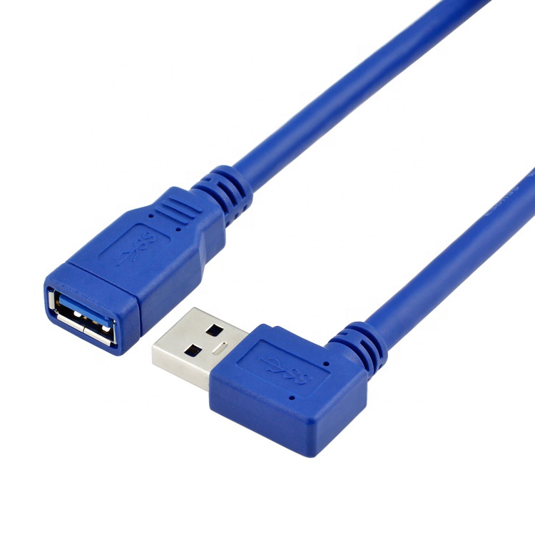 High Speed 5Gbps 1m 90 Degree Right Angle USB 3.0 Type A Male to Female USB 3.0 Extension Cable