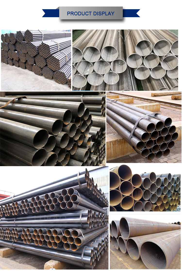 Q195/Q235/Q345/S235JR/S275JR/S355JR Round Steel Tube Galvanised Coating Schedule 40 60mm Welded Carbon Steel Electric Pipe