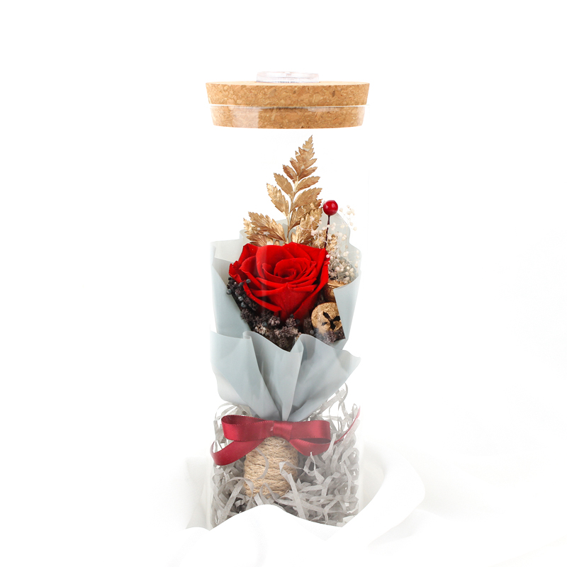 Customized Flower Decoration In Marriage , Preserved Gypsophila Wishing Bottle