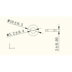 Customized Piezoceramic Ring Diameter 10mm For Ultrasonic Scaler Transducer