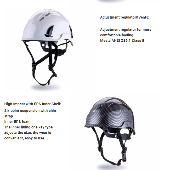ABS PC Petroleum Head Safety Helmet Mountain Climbing Hard Hat With Adjustable Ratchet