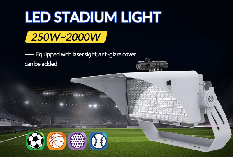 Dimming 500W LED High Mast Light 277V Sports Flood Lights For Park Squares