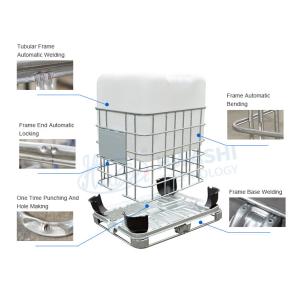 China IBC Cage Frame Hole Making Machine IBC Tote Automatic Welded Wire Mesh Machine on sale