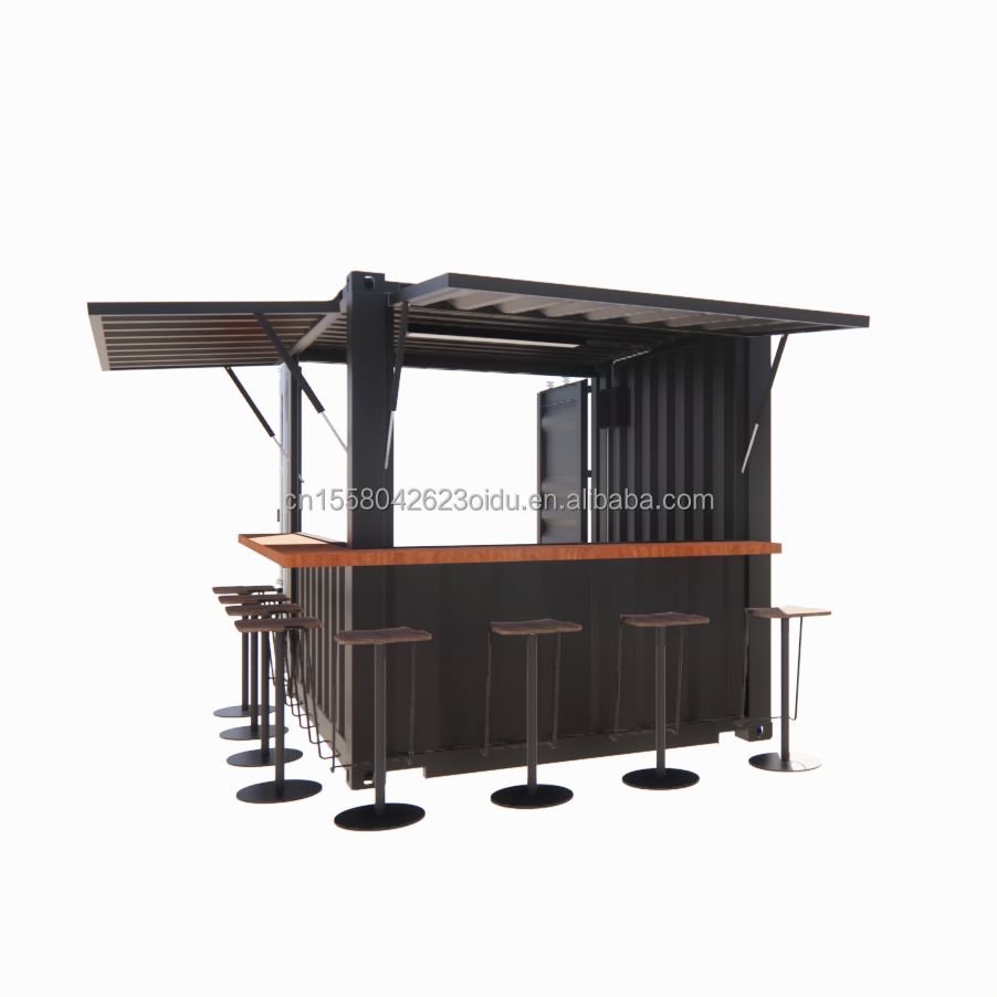Moisture-Proof 10 Foot Mini Pop-Up Store Container for Coffee Shop/Bar/Fast Food Restaurant/Convenience Store/Kiosk/Booth