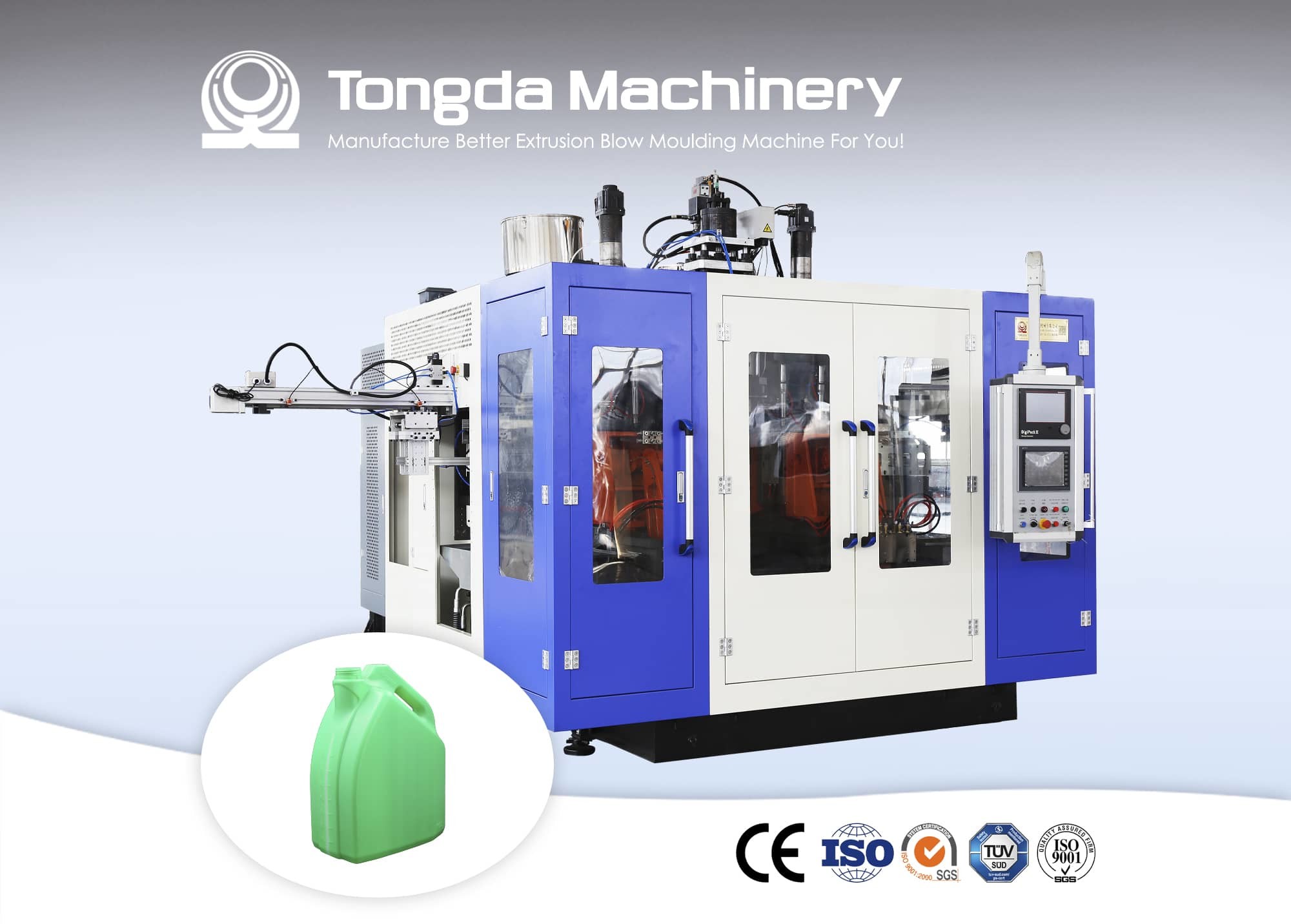 4 Cavity Hdpe Plastic Tank Blow Molding Machine high speed 200 kg/h