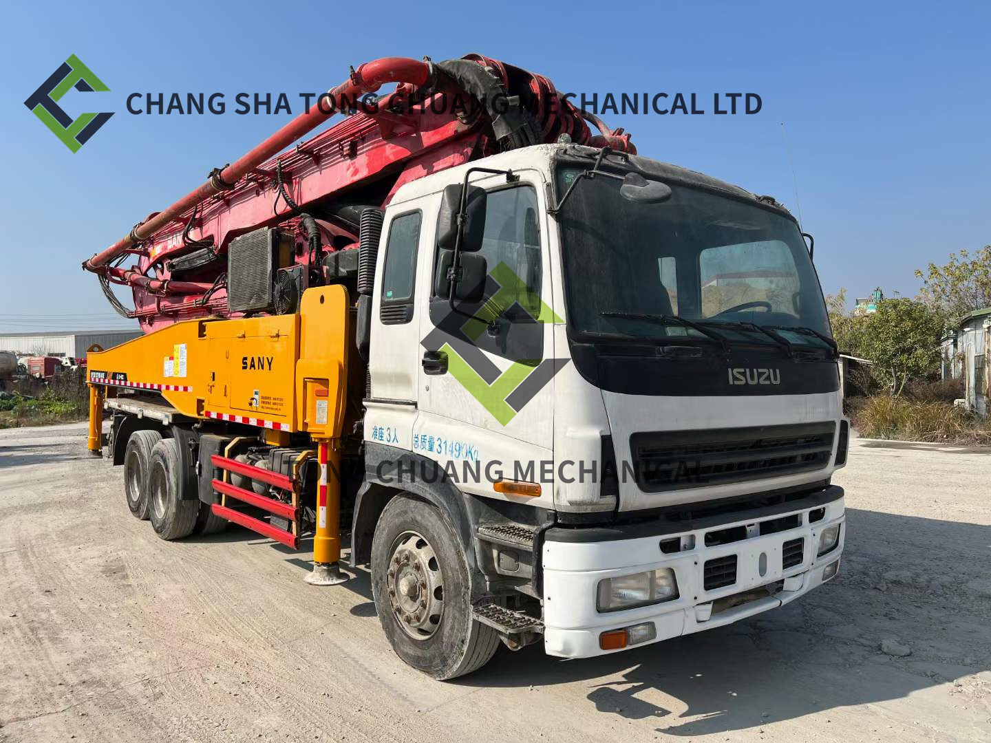2011 Sany Heavy Industry 46 M Concrete Pump Truck Isuzu Chassis