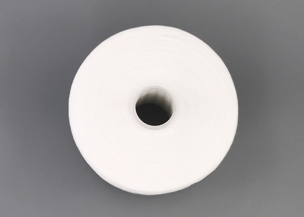 Virgin Ring Bleaching White 20S/3 Dyed Spun Polyester Yarn For Sewing