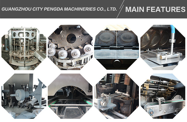 1.5kw Waffle Cone Production Line / Ice Cream Cone Baking Machine with Double Layered Panel Door