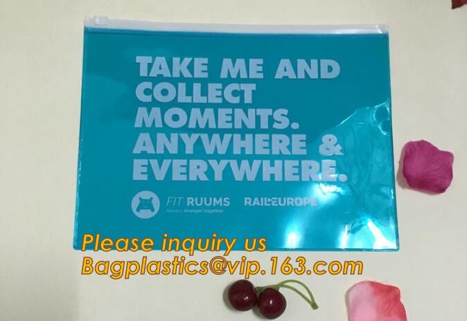 Plastic Bag OEM Custom PVC Loop Handle Image Printed Plastic Shopping Bag,Promotional Clear Waterproof Plastic Cosmetic
