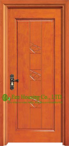 Custom Water Proof Timber Veneer Single Bedroom Door ,Modern Wooden Main Door