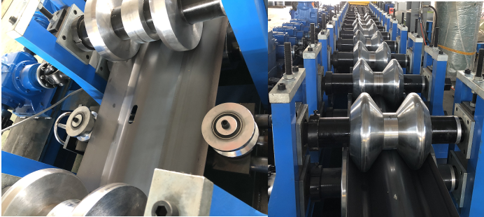Roller of the guardrail machine