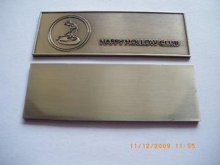 Customed 2.0mm Laser Engraving / Photo Engraving engraved metal name plate