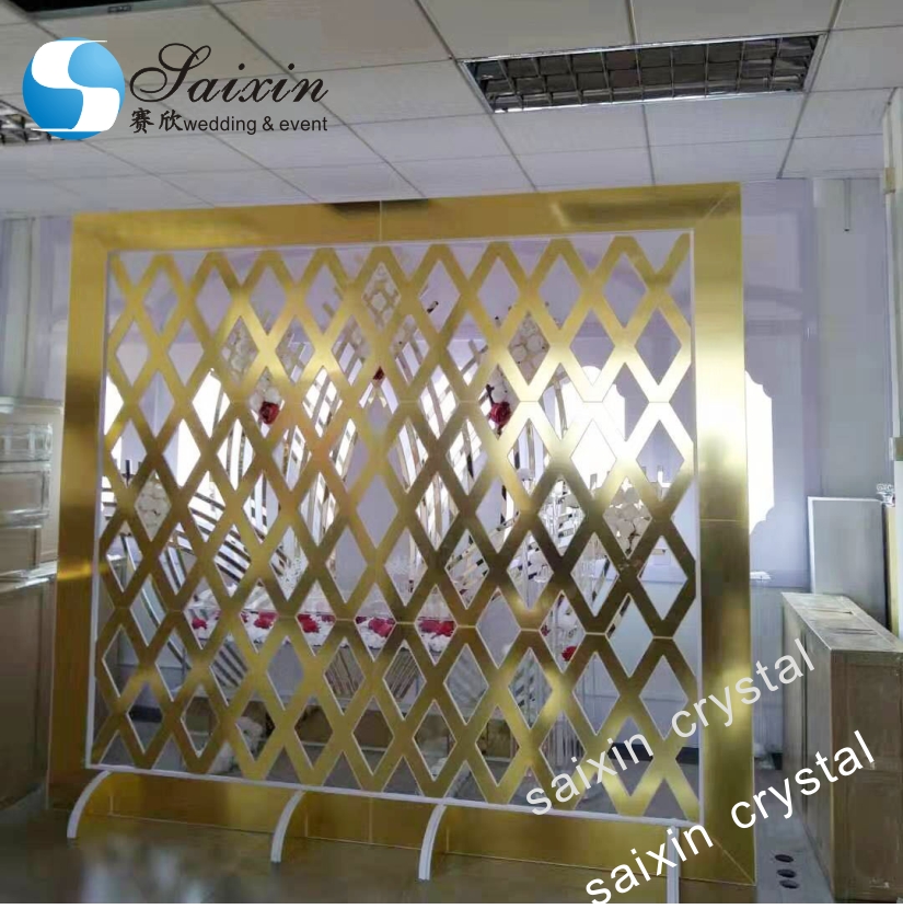 Factory sale hexagon mirror acrylic arch backdrop for event stage decoration