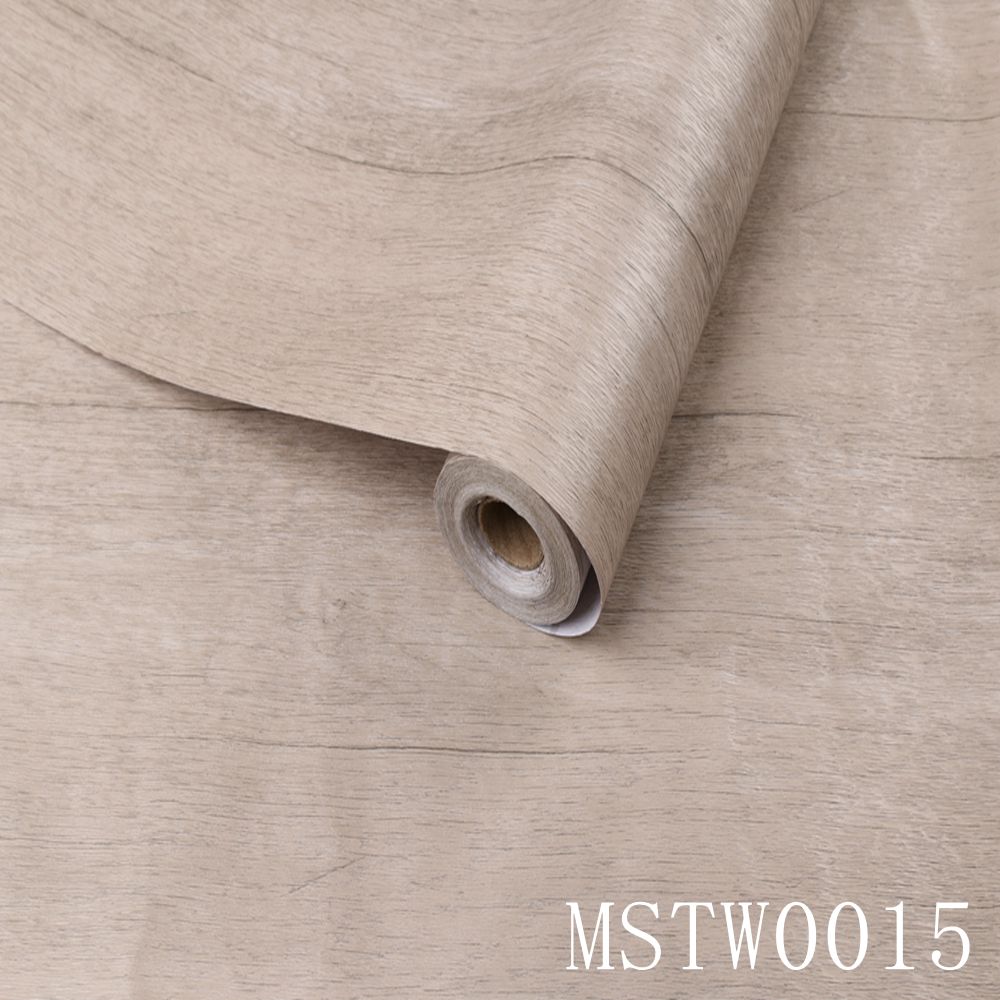 Wood Grain Self-Adhesive PVC Vinyl Wall Panels Modern Style Wallpaper Contact Paper for Door Stickers