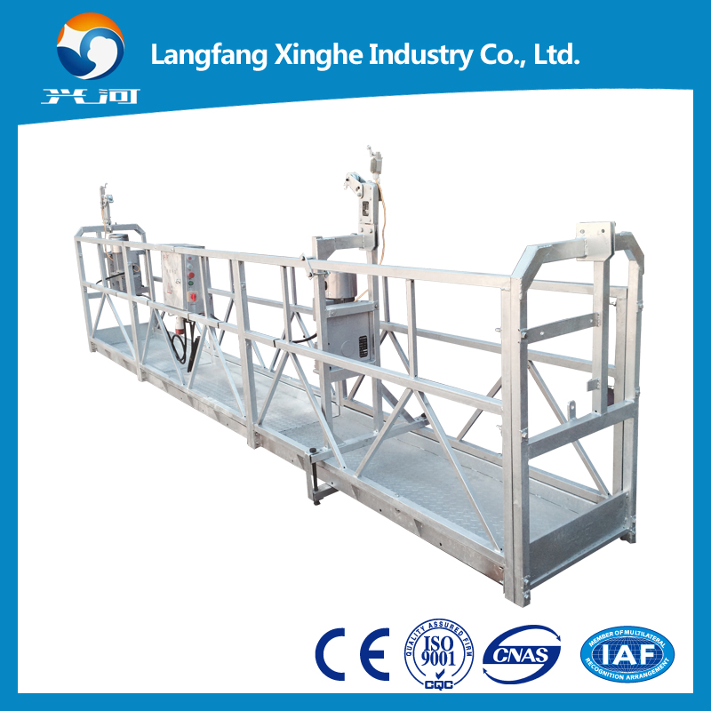 415v India suspended rope cradle , zlp hoist suspended platform , construction gondola , electric scaffolding